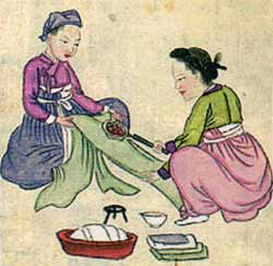 В XIV веке кореянки гладили бельё с помощью нагретой ложки-утюга
